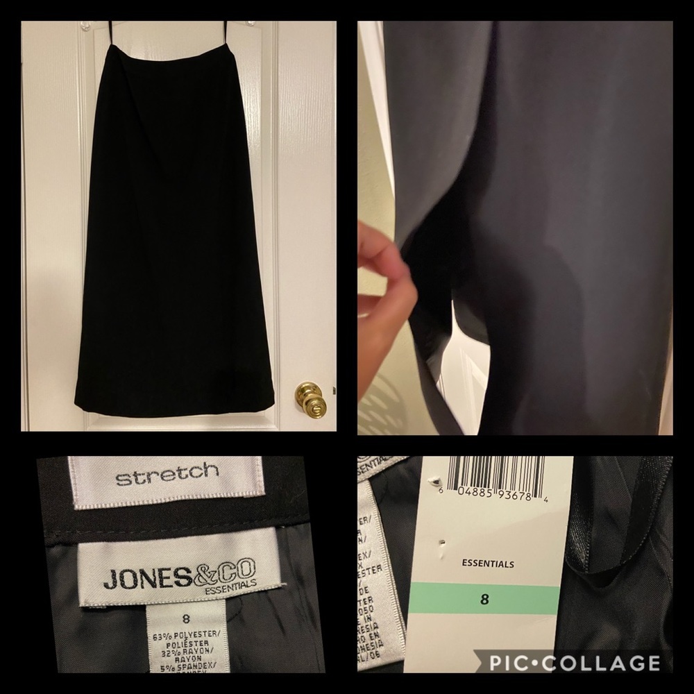 New with tags black long pencil skirt size 8
